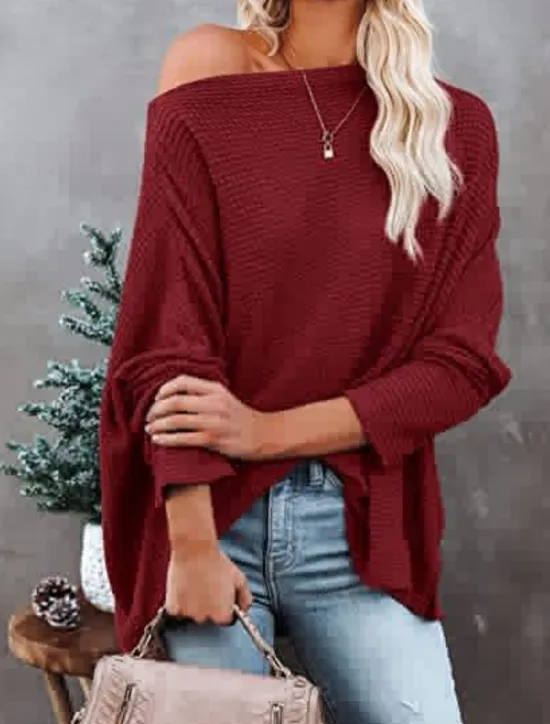 Outlet Women's Shirt Solid Color Stylish Casual Long Sleeve Crew Neck Regular Tops Daily Silver Black White Wine Blue Summer Spring Fall Women Blouses & Shirts