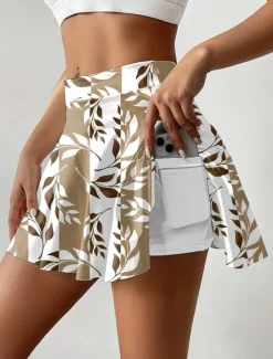 Sale Women's Short Skirt culottes Slim Fashion Casual Mini High Waist Skirts Graphic Floral Stretchy Daily Amethyst Blue Green Khaki Summer Knit Polyester Women Skirts