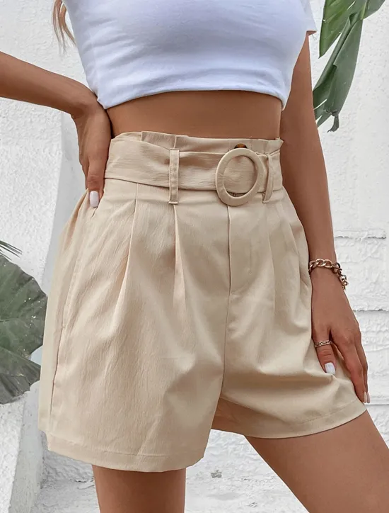 Best Women's Shorts Casual Daily Short Plain Side Pockets Breathability Comfortable Micro-elastic Weekend Summer Regular Fit Women Shorts
