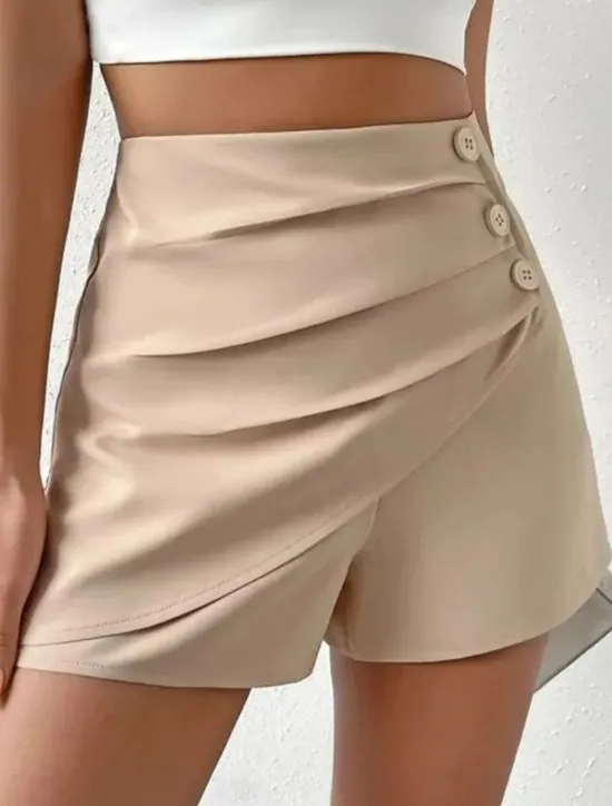Outlet Women's Shorts Chinos Fashion Streetwear Short High Waist Plain Comfy Soft Comfortable Micro-elastic Outdoor Street Camel Black White Green Summer Spring Regular Fit Women Shorts