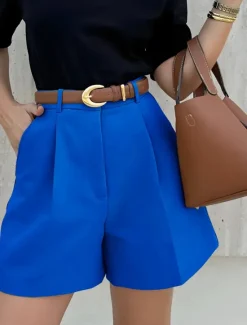 Sale Women's Shorts Chinos Vacation Vintage Fashion Short High Waist Plain Pocket Comfy Soft Comfortable Micro-elastic Outdoor Street Daily Camel Black Royal Blue Coffee Summer Spring Regular Fit Women Shorts