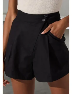 Best Women's Shorts Slacks Casual Short High Waist Plain Pocket Comfy Outdoor Comfortable Street Going out Summer Regular Fit Women Shorts