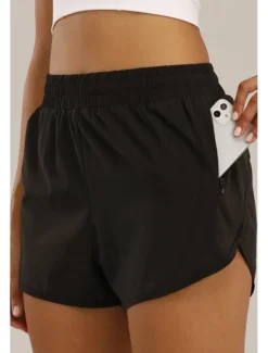 Sale Women's Shorts Slacks Fashion Streetwear Short Natural Plain Elastic Waist Comfy Outdoor Comfortable Street Going out Magenta Dark Gray Black White Summer Regular Fit Women Shorts