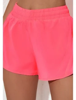 Sale Women's Shorts Slacks Fashion Streetwear Short Natural Plain Elastic Waist Comfy Outdoor Comfortable Street Going out Magenta Dark Gray Black White Summer Regular Fit Women Shorts
