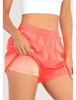Sale Women's Shorts Slacks Fashion Streetwear Short Natural Plain Elastic Waist Comfy Outdoor Comfortable Street Going out Magenta Dark Gray Black White Summer Regular Fit Women Shorts