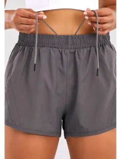 Sale Women's Shorts Slacks Fashion Streetwear Short Natural Plain Elastic Waist Comfy Outdoor Comfortable Street Going out Magenta Dark Gray Black White Summer Regular Fit Women Shorts