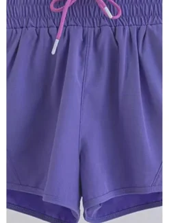Sale Women's Shorts Slacks Fashion Streetwear Short Natural Plain Elastic Waist Comfy Outdoor Comfortable Street Going out Magenta Dark Gray Black White Summer Regular Fit Women Shorts