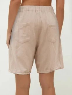 Outlet Women's Shorts Slacks Streetwear Stylish Short Natural Plain Pocket Buckle Comfy Outdoor Comfortable Street Daily Wear Going out Grey Navy Black White Summer Regular Fit Women Shorts