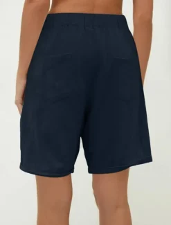 Outlet Women's Shorts Slacks Streetwear Stylish Short Natural Plain Pocket Buckle Comfy Outdoor Comfortable Street Daily Wear Going out Grey Navy Black White Summer Regular Fit Women Shorts