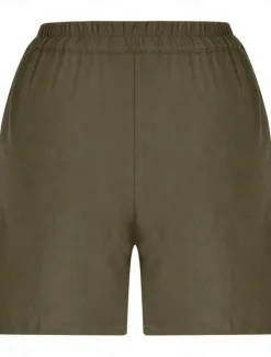Sale Women's Shorts Solid Color Chinos Fashion Basic Short Medium Waist Plain Pocket Elastic Waist Comfort Outdoor Micro-elastic Vacation Street Causal Army Green Black White Blue Summer Regular Fit Women Shorts|Pants