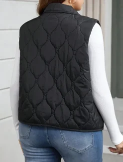 Women's Shrugs Elegant Sleeveless Crew Neck Work Spring Fall Winter Women Puffers & Parka