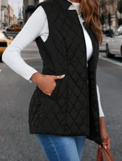 Discount Women's Shrugs Sleeveless V Neck New Year Spring Fall Winter Women Puffers & Parka