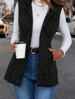 Discount Women's Shrugs Sleeveless V Neck New Year Spring Fall Winter Women Puffers & Parka
