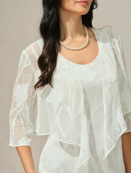 Discount Women's Shrugs Solid Color Floral Graphic Elegant Stylish Basic 3/4 Length Sleeve Asymmetrical Crop Tops Wedding Guest Beach Wedding Sequins Patchwork Summer Spring Fall Women Jackets