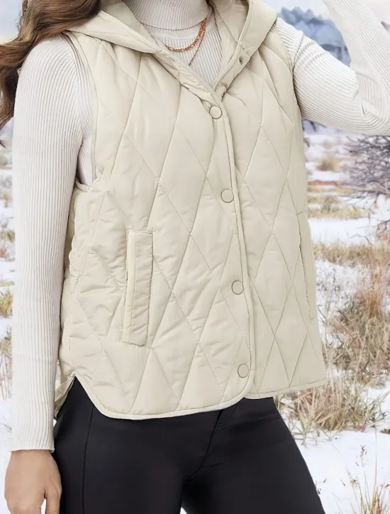Hot Women's Shrugs Solid Color Basic Casual Long Sleeve V Neck Regular Tops Daily Patchwork Buttons Fall Winter Women Puffers & Parka