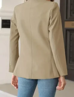 Discount Women's Shrugs Solid Color Long Sleeve V Neck Spring Fall Winter Women Blazers & Suits