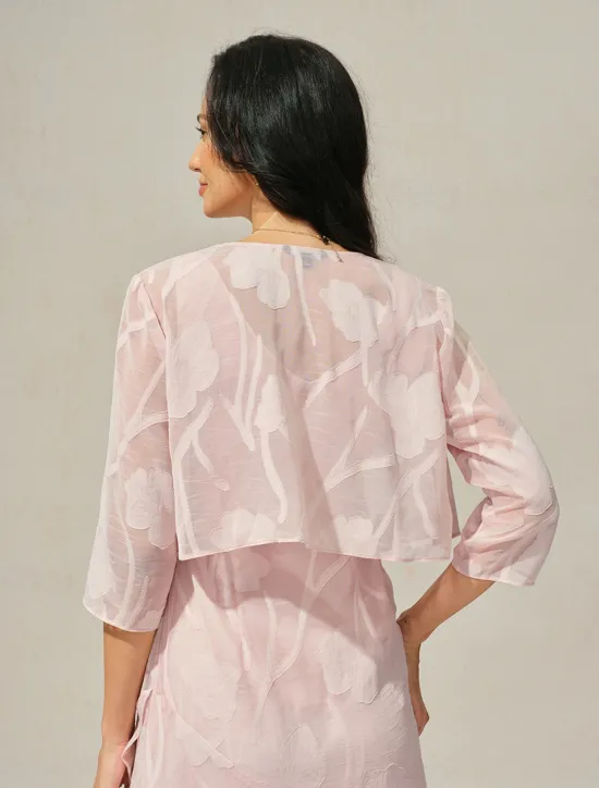 Online Women's Shrugs Solid Color Elegant Stylish Basic 3/4 Length Sleeve Crew Neck Asymmetrical Square Neck Crop Tops Wedding Guest Beach Wedding Summer Spring Fall Women Jackets