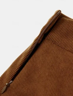 Best Women's Skirt A Line Elegant Fashion Casual Mini High Waist Skirts Solid Colored Ruched Vacation Street Black Brown Beige Spring & Summer Corduroy Women Skirts