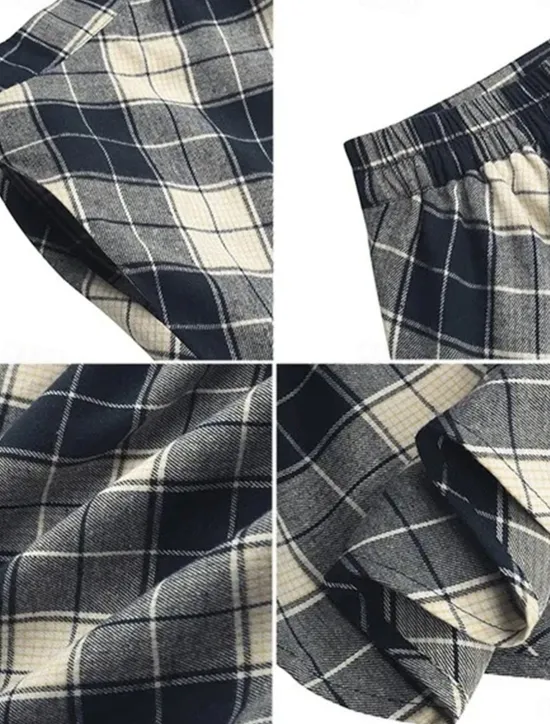 New Women's Skirt A Line Maxi Skirts Pocket Print Plaid Street Daily Winter Fashion Casual Camel Black Blue Women Skirts