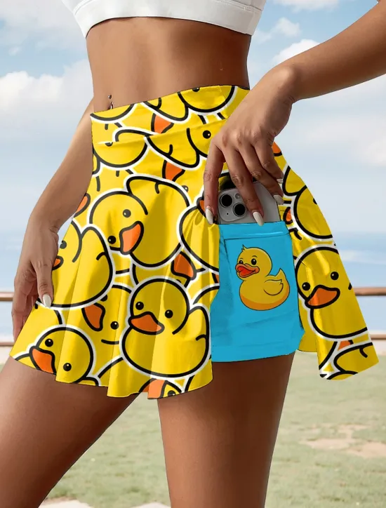 Online Women's Skirt Fashion Casual Mini High Waist Skirts Graphic Animal Stretchy Daily Yellow Royal Blue Sky Blue Summer 95%Polyester 5% Spandex Women Skirts