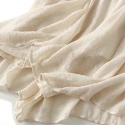 Best Women's Skirt Linen Skirts Fashion Casual Midi High Waist Skirts Solid Colored Drawstring Casual Daily Weekend Black Pink Blue Khaki Summer Cotton And Linen Women Skirts|Dresses
