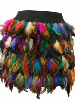 Discount Women's Skirt Mini Skirts Color Block Solid Colored Carnival Party Fall & Winter Fashion Long Carnival Costumes Ladies Black Blue Purple Fuchsia Women Skirts
