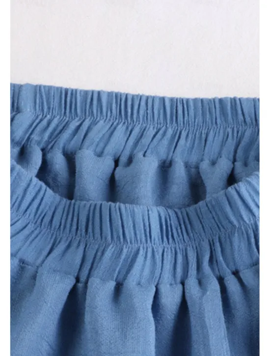 New Women's Skirt Swing Fashion Maxi Mid Rise Skirts Plain Ruched Micro-elastic Vacation Street Black White Pink Blue Summer Cotton Women Skirts