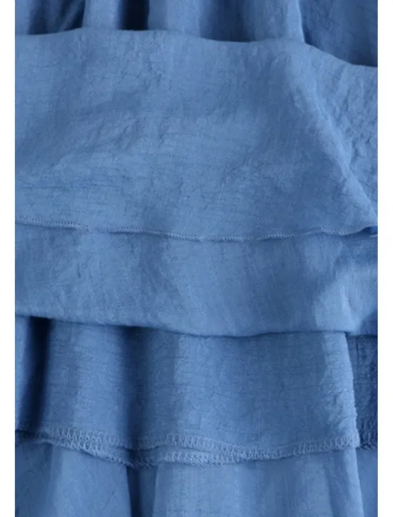 New Women's Skirt Swing Fashion Maxi Mid Rise Skirts Plain Ruched Micro-elastic Vacation Street Black White Pink Blue Summer Cotton Women Skirts
