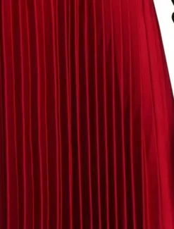Hot Women's Skirt Swing Long Skirt Elegant Fashion Maxi High Waist Skirts Solid Colored Pleated Asymmetric Hem Party Street Black White Wine Dark Green Spring & Summer Satin Women Skirts