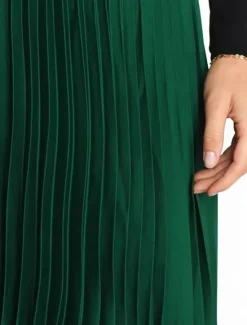 Hot Women's Skirt Swing Long Skirt Elegant Fashion Maxi High Waist Skirts Solid Colored Pleated Asymmetric Hem Party Street Black White Wine Dark Green Spring & Summer Satin Women Skirts