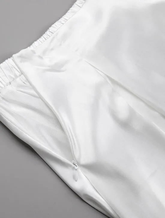 Online Women's Skirt Swing Long Skirt Elegant Fashion Maxi High Waist Skirts Solid Colored Street Daily Black White Khaki Summer Satin Women Skirts