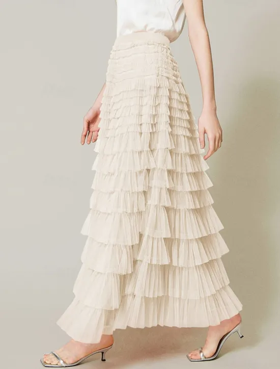 Outlet Women's Skirt Swing Tutu Maxi High Waist Skirts Pleated Solid Colored Street Daily Spring & Summer Elegant Fashion Casual Apricot Black Khaki Rose Red Women Skirts