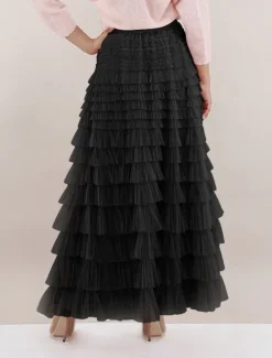 Outlet Women's Skirt Swing Tutu Maxi High Waist Skirts Pleated Solid Colored Street Daily Spring & Summer Elegant Fashion Casual Apricot Black Khaki Rose Red Women Skirts