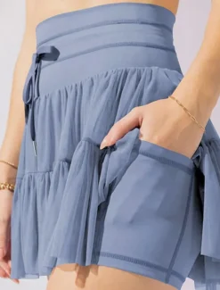 New Women's Skirt Tutu Fashion Casual Mini High Waist Skirts Solid Colored Casual Daily Weekend Apricot Black White Pink Summer Polyester Women Skirts