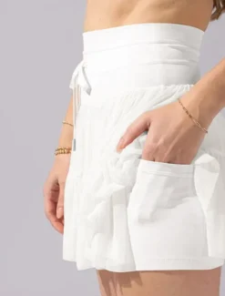 New Women's Skirt Tutu Fashion Casual Mini High Waist Skirts Solid Colored Casual Daily Weekend Apricot Black White Pink Summer Polyester Women Skirts