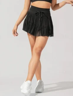 New Women's Skirt Tutu Fashion Casual Mini High Waist Skirts Solid Colored Casual Daily Weekend Apricot Black White Pink Summer Polyester Women Skirts