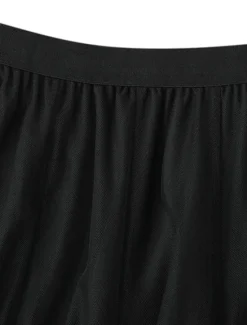Outlet Women's Skirt Tutu Midi Skirts Tulle Chiffon Print Solid Colored Birthday Party Casual Daily Spring & Summer Preppy Black White Pink Camel Women Skirts