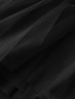 Outlet Women's Skirt Tutu Midi Skirts Tulle Chiffon Print Solid Colored Birthday Party Casual Daily Spring & Summer Preppy Black White Pink Camel Women Skirts