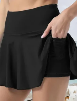 Sale Women's Skort Short Skirt Sweatpants Skort Fashion Streetwear Casual Short High Waist Plain Elastic Waistband Comfy Soft Comfortable High Elasticity Outdoor Street Sports Black White Pink Summer Women Women's Sweatpants & Joggers|Shorts