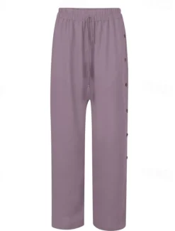 Clearance Women's Slacks Pants Trousers Casual Full Length Natural Plain Buckle Elastic Drawstring Design Outdoor Comfortable Holiday Daily Wear Weekend carmine Magenta Depression Green Grey Summer Regular Fit Women Pants