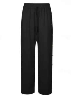 Clearance Women's Slacks Pants Trousers Casual Full Length Natural Plain Buckle Elastic Drawstring Design Outdoor Comfortable Holiday Daily Wear Weekend carmine Magenta Depression Green Grey Summer Regular Fit Women Pants