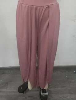 Outlet Women's Slacks Pants Trousers Casual Full Length Natural Plain Elastic Waist Split Comfy Comfortable Outdoor Going out carmine Dark red Forest Green Light Sky Blue Summer Regular Fit Women Pants