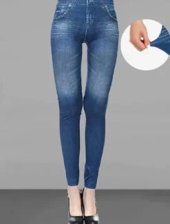 Sale Women's Slim Pants Trousers Pocket High Cut High Waist Full Length Black Summer Women Leggings