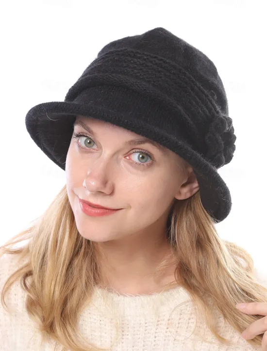 Best Women's Slouchy Beanie Hat Warm Winter Hat Daily Holiday Solid / Plain Color Knit Casual Casual / Daily 1 pcs Women Hats