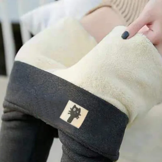 Best Women's Solid Color Thermal Warm Soft High Elasticity Athletic Athleisure Black Fall Winter Women Leggings