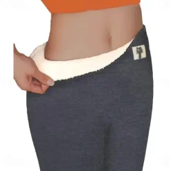 Best Women's Solid Color Thermal Warm Soft High Elasticity Athletic Athleisure Black Fall Winter Women Leggings