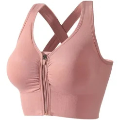 Women's Sports Bra High Support Full Zip Wireless Solid Color Black White Yoga Fitness Gym Workout Bra Top Sport Activewear Breathable Comfortable Freedom Stretchy Slim Home Outfits Women Lingerie