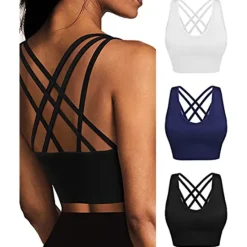 Women's Sports Bras High Impact Seamless Longline Sports Bra for Women Pack with Removable Pad Home Outfits Women Lingerie