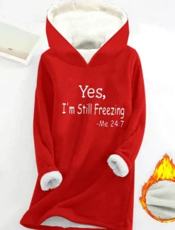 Best Women's Sporty Chic Hoodie Sweatshirt Pullover Sherpa Letter Casual Sports Print Warm Fuzzy Comfrt Hoodie Long Sleeve Top Micro-elastic Fall & Winter Comfrt Breathable Soft Fabric Women Hoodies & Sweatshirts