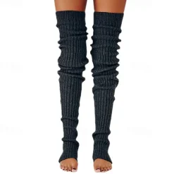 Discount Women's Stockings Leg Warmers Boot Cuffs Party Gift Daily Retro Knit Cotton Casual Casual / Daily 1 Pair Women Socks